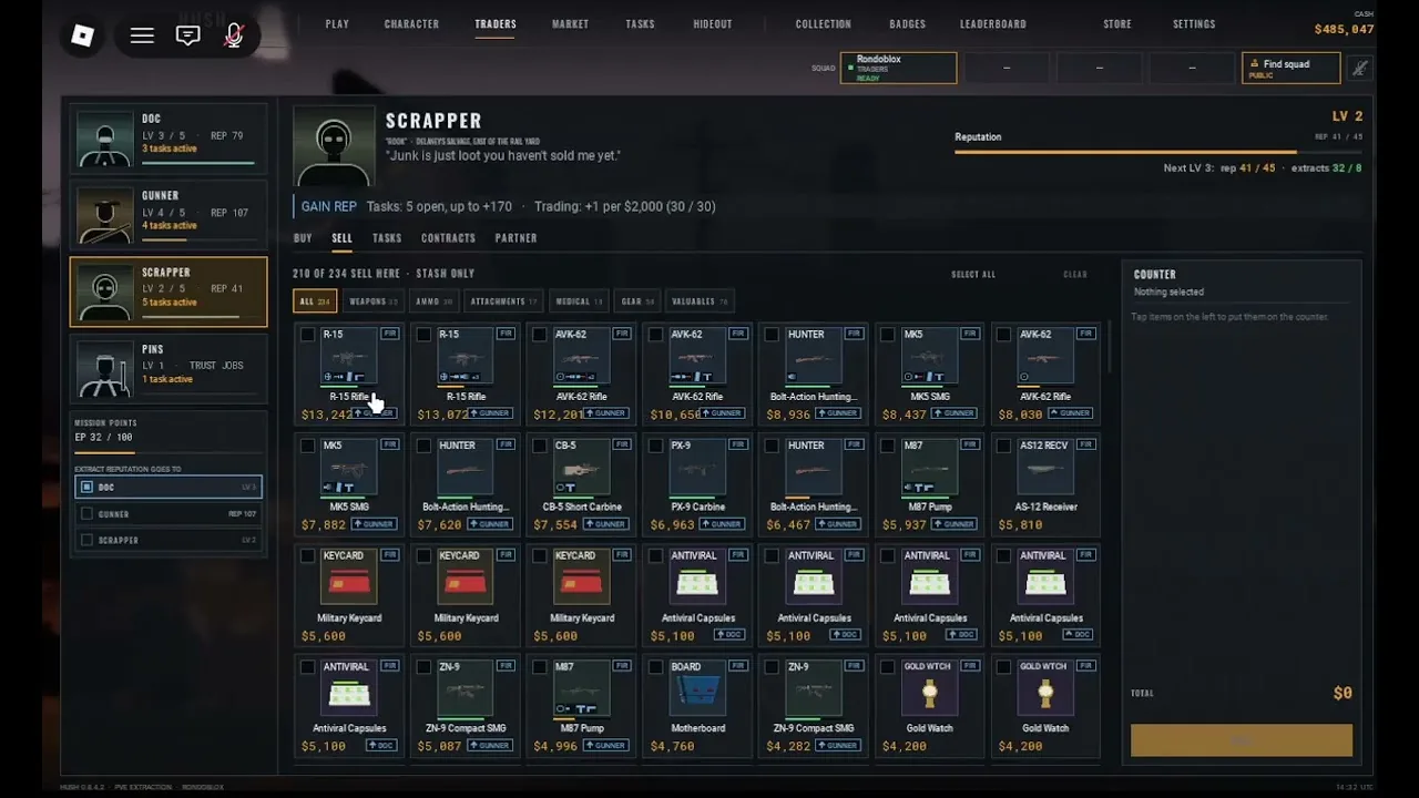 HUSH They Can Hear Sell Loot Guide: HUSH SUPPLY Shop and Stash Steps